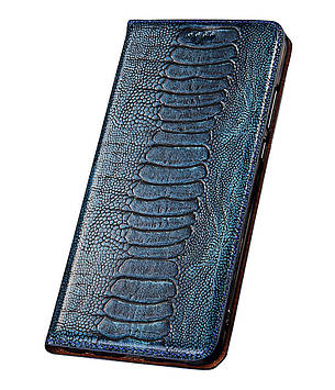 Чохол книжка з натуральної LUX шкіри магнітний протиударний для Samsung A7 (2015) A700 "ZENUS" №5 - "рептилія"