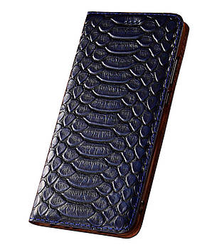 Чохол книжка з натуральної LUX шкіри магнітний протиударний для Samsung A7 (2015) A700 "ZENUS" №9 - "Питон" -