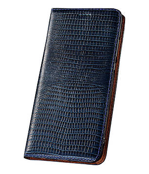 Чохол книжка з натуральної LUX шкіри магнітний протиударний для Samsung A7 (2015) A700 "ZENUS" №14 - "Варан" -
