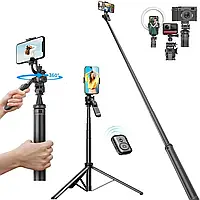 Монопод-штатив - стедикам для экшн камеры, телефона, фотоаппарата с пультом Bluetooth - Livman C05 (2 м.)
