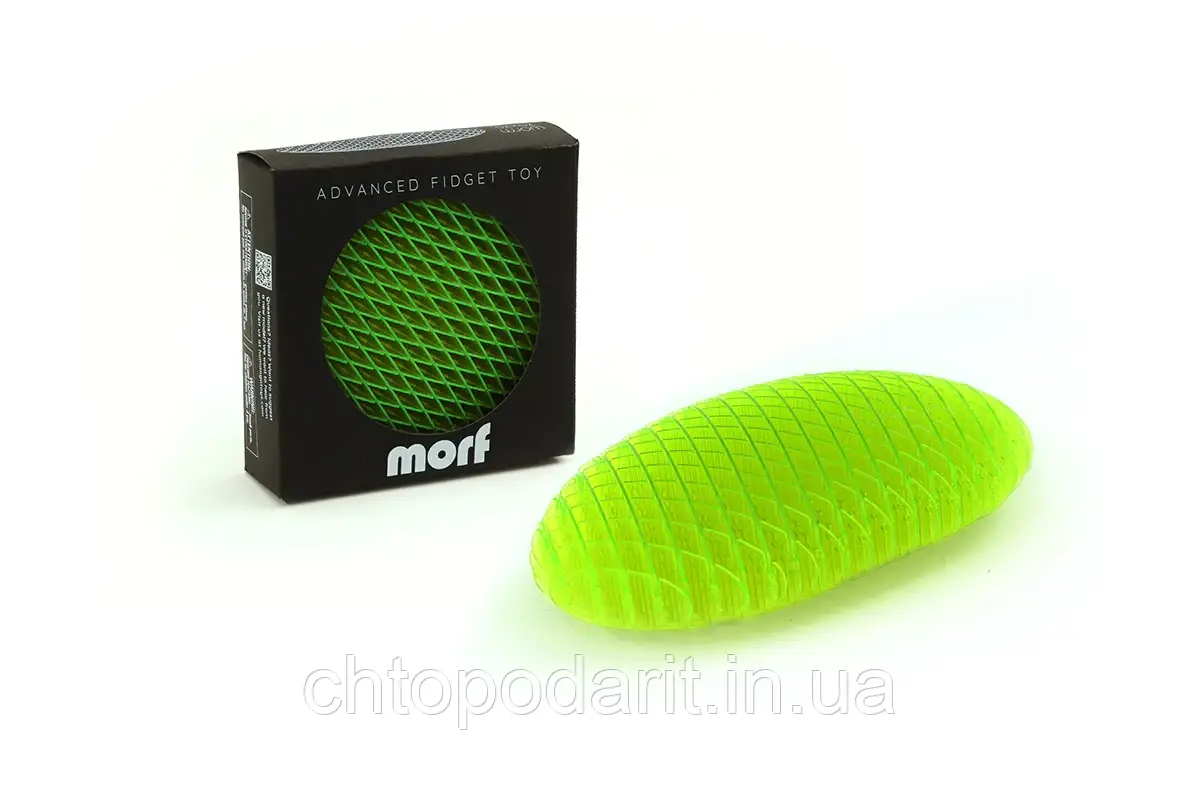 Морф слайм іграшка анти-стрес Morf Worm Slime Original ворм антистрес черв'як неоновий салатовий Код 00-0332