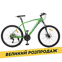 Спортивный велосипед 26 дюймов (рама 19", 21 скорость) Profi G26VELOCITY A26.1 Зелено-черный