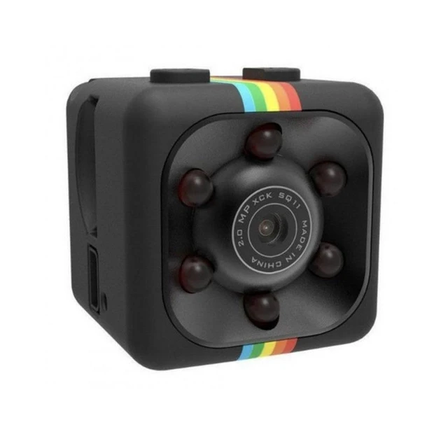 🔥Міні екшн-камера відеоспостереження SQ11, з нічним підсвічуванням та датчиком руху, Чорна, фото 1