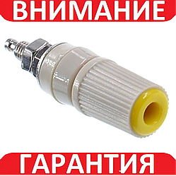 Роз'єм термінал типу "БАНАН" 4 мм 30 А, жовтий