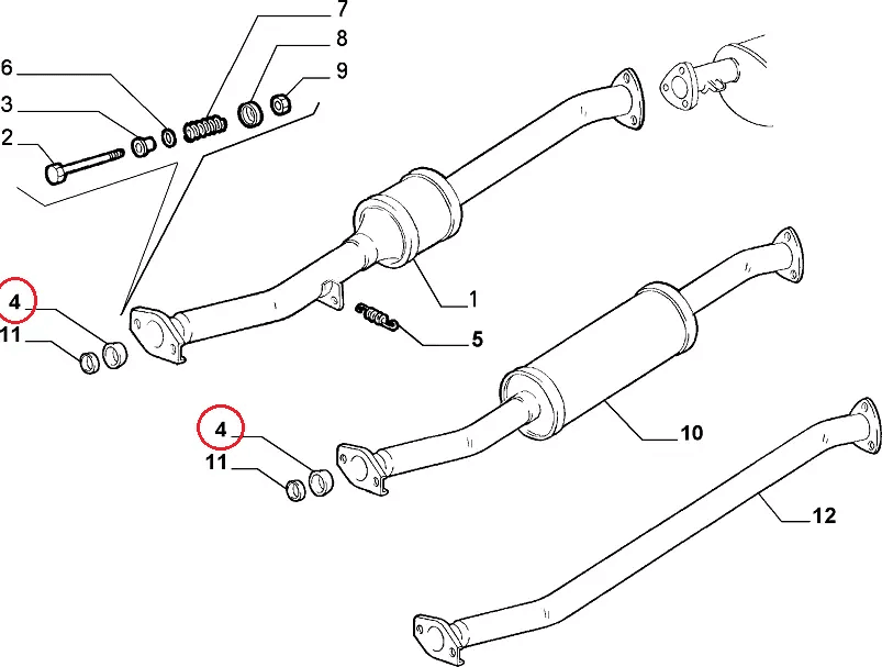Кільце прийомної труби 66х79-14 мм Fiat Ducato 230, Peugeot Boxer, Citroen Jumper (1994-2002), 9603895480, 3RG, Іспанія