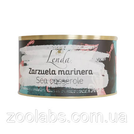 Консерви для котів з тунцем та кальмарами | Lenda Wet Cat Food zazzuela marinela Sea Casserole 70 грам, фото 1
