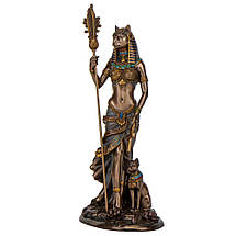 Статуетка Veronese Баст Бастет богиня кохання та домашнього вогнища 27х14х10 см 78166 вівтарна фігурка VE, фото 2