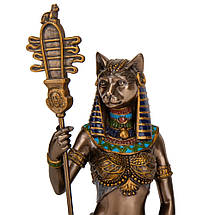 Статуетка Veronese Баст Бастет богиня кохання та домашнього вогнища 27х14х10 см 78166 вівтарна фігурка VE, фото 4