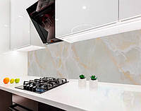 Кухонная плитка на кухонный фартук мраморная текстура, с двухсторонним скотчем 62 х 410 см, 1,2 мм