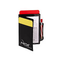 Набір карт арбітра Meta Referee Warning Cards Kit чорний Уні OFSM 1900003200, Чорний, Розмір (EU) — 1SIZE