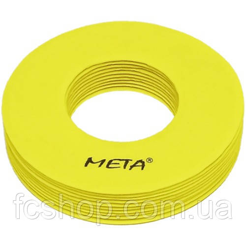 Набір плоских фішок з отворами Meta Flat Marker with hole Set Of 10 жовтий Уні 19 см 2102005004, Жовтий,