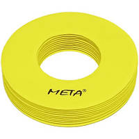 Набір плоских фішок з отворами Meta Flat Marker with hole Set Of 10 жовтий Уні 19 см 2102005004, Жовтий,