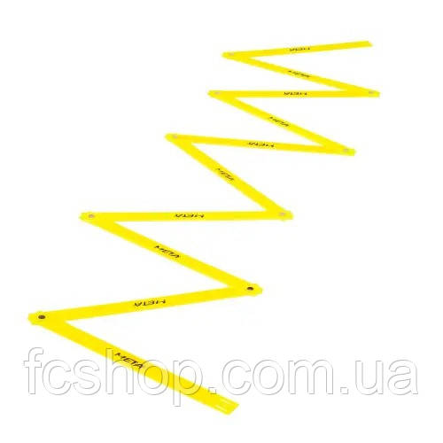 Драбина координаційна-зигзаг Meta Agility Smart Criss-Cross Ladder жовтий Уні 4 м 1000011975, Жовтий,