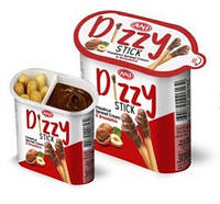 Паста шоколадно-фундуковая с хлебными палочками Dizzy Stick 50 г (Турция)