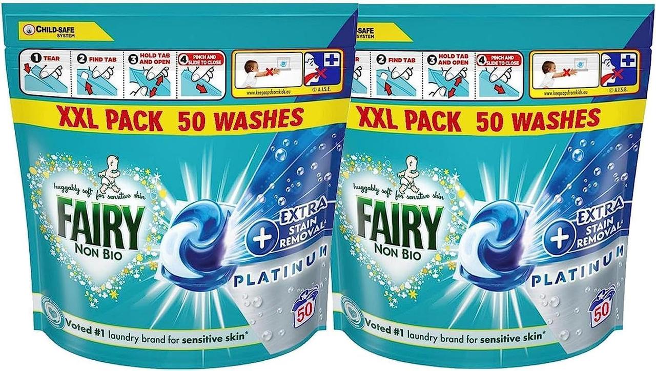 Капсули для прання універсальної білизни Fairy Non Bio 4в1 100 шт, фото 1