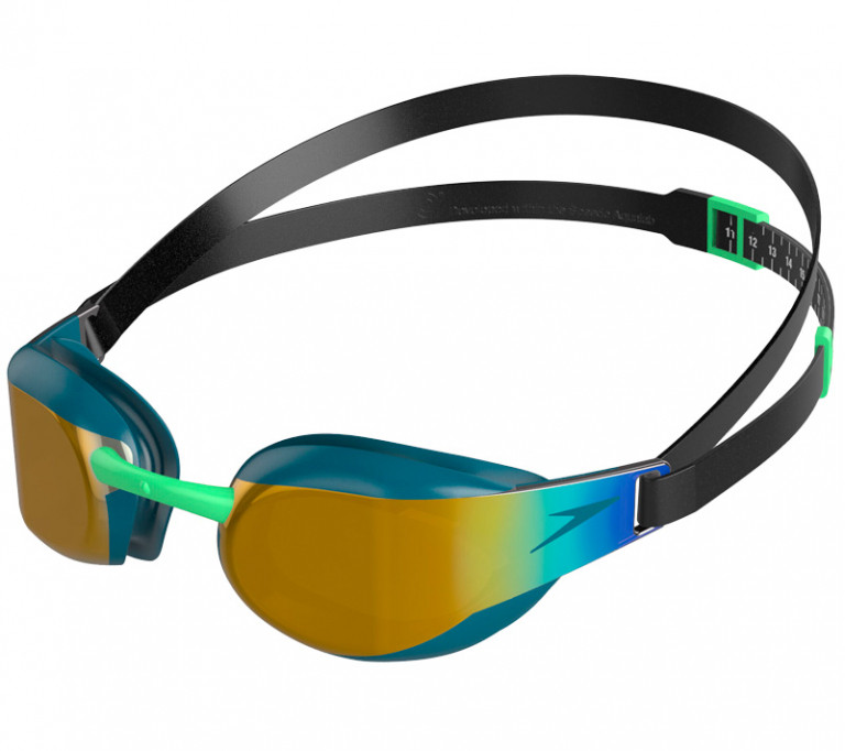 Окуляри для плавання Speedo Fastskin Elite Gog Mirror (8-08210D625) Green/Gold
