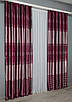Шторна тканина софт. Висота 2,7 м. Колір малиновий. Код 1383ш, фото 5