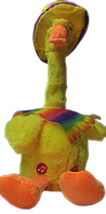 Интерактивная игрушка повторюшка Утка в жилетке Dansing duck, танцующая утка, музыкальная игрушка