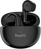 Безпровідні навушники Realfit F2, активне шумозаглушення, Bluetooth 5.3,з мікрофоном, Чорні
