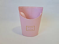 Розовая коробка-кашпо Maison&Fleurs для букетов из мыльных цветов