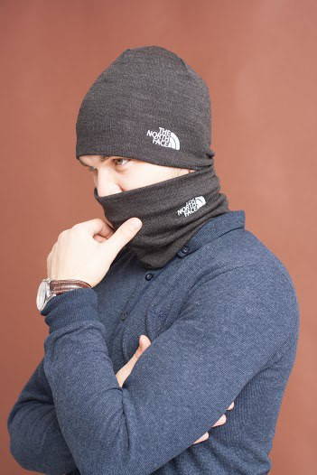 Бафф мужской зимний теплый качественный черный горловик снуд The North Face - фото 8 - id-p412787041