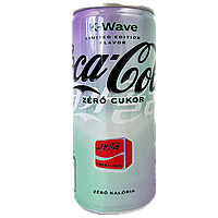 Напій газований лімітований (без цукру) Кока Кола Coca Cola k-wave 250ml 24шт/ящ (Код: 00-00016434)