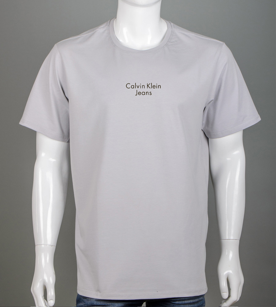 Футболка супер-батал Calvin Klein Jeans 2303сб (Уп.2шт 5XL,6XL), Світло-сірий, фото 1