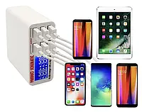 Зарядна Станція USB, 6портів із РК-дисплеєм