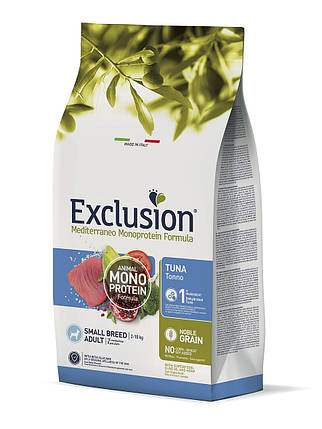 Сухий корм Exclusion Mini Adult Tuna для собак дрібних порід із тунцем 500г, фото 1