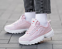 Женские брендовые кроссовки Fila Disruptor II Pink, женские кроссовки фила дисраптор розовые