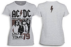 Футболка жіноча AC/DC 79 USA Tour меланжева