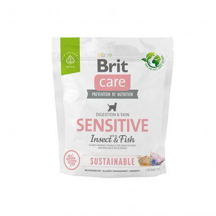 Brit care Састейнебл сенсатів з чутливою шкірою комахи і риба 1кг, фото 1