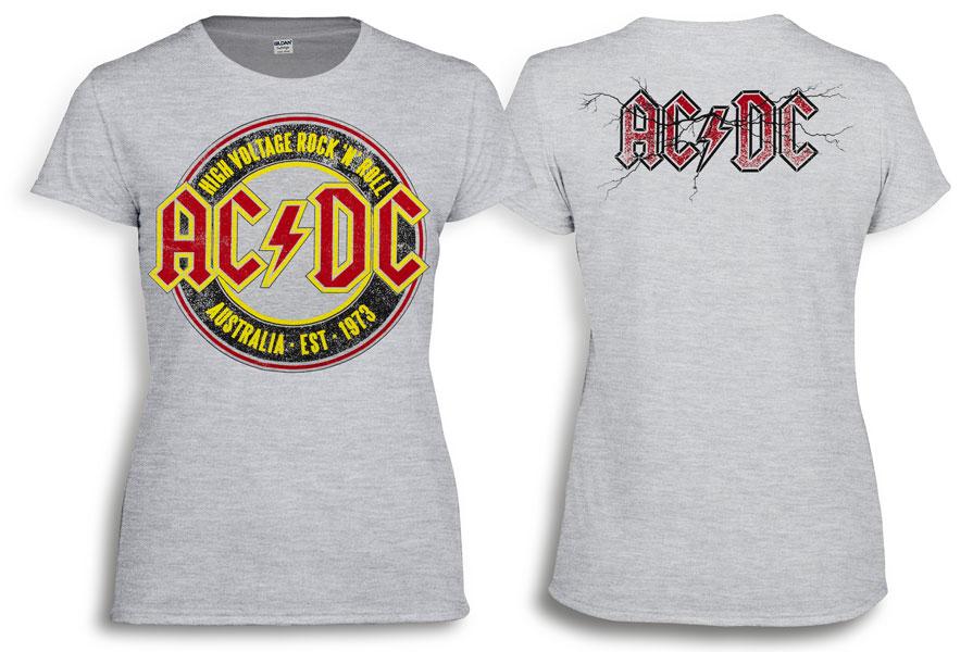Футболка жіноча AC/DC Australia 1973 меланжева