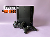 Прошита PlayStation 3 SuperSlim 320 Gb (PS 3 + 30 Ігор) Два Джойстика
