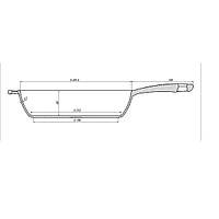 Сковорода чугунная литая Maysternya Т203 26*6см 18090 PS