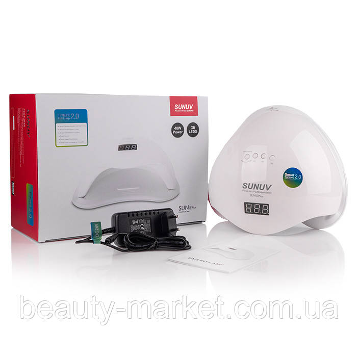 Лампа для манікюру LED+UV Sun 5 plus, нового покоління із кварцовими діодами, 48 вт (оригінал)