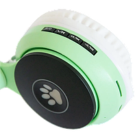 Беспроводные Bluetooth наушники с кошачьими ушками ST-77M Зеленые 9595 PS