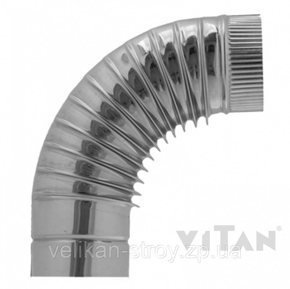 Відвід 90° д.100 гофрований глянець