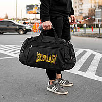 Спортивная сумка Everlast TLS yellow (дорожная) черная тканевая для тренировок и поездок Эверласт а 36 л