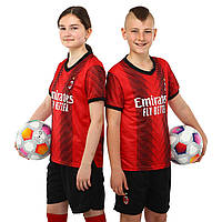 Дитяча футбольна форма Мілан AC MILAN домашня 2024 CO-6263 (на зріст 110-155 см)