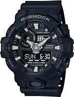 Мужские Часы Casio G-SHOCK GA-700-1BER, чёрные спортивные электронные водонепроницаемые 200 метров часы г шок