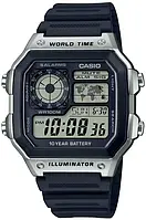 Мужские Часы CASIO AE-1200WH-1CVEF, электронные водонепроницаемые часы касіо 10 лет батарея