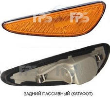 Указатель поворота в бампере Nissan Maxima '00-06 левый, желтый (DEPO) задний