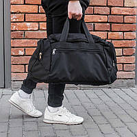 Спортивная сумка TALES (дорожная) черная тканевая для тренировок и поездок на36 л Без лого