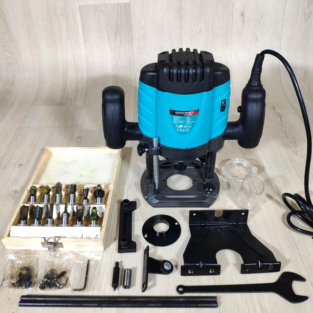 Фрезер ручной вертикальный + Набор фрез 2200Вт Grand (Чехия), Фрезер по ...