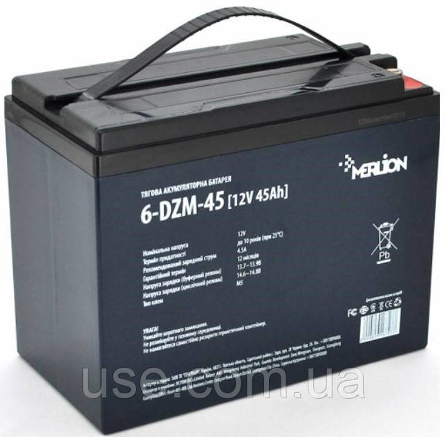 Акумуляторна батарея AGM 12V, 45 Ah, А*год, AH, 12 Вольт, В, тяговий АБ герметичний