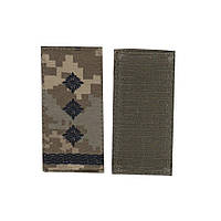 Погон полковник военный / армейский шеврон ВСУ, черный цвет на пиксели. 10 см * 5 см Код/Артикул 81 101348