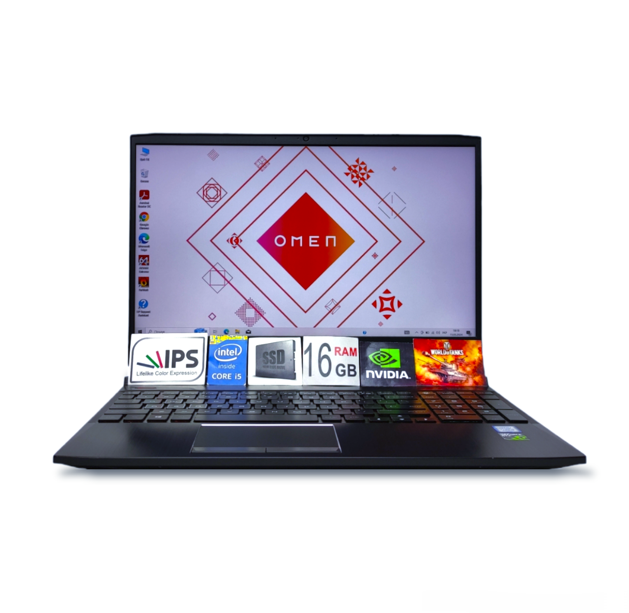 Ігровий ноутбук HP OMEN IPS FHD 15.6" IPS Core i5-8300H 16GB DDR4 SSD256GB+HDD1TB Nvidia GTX 1050TI 4GB