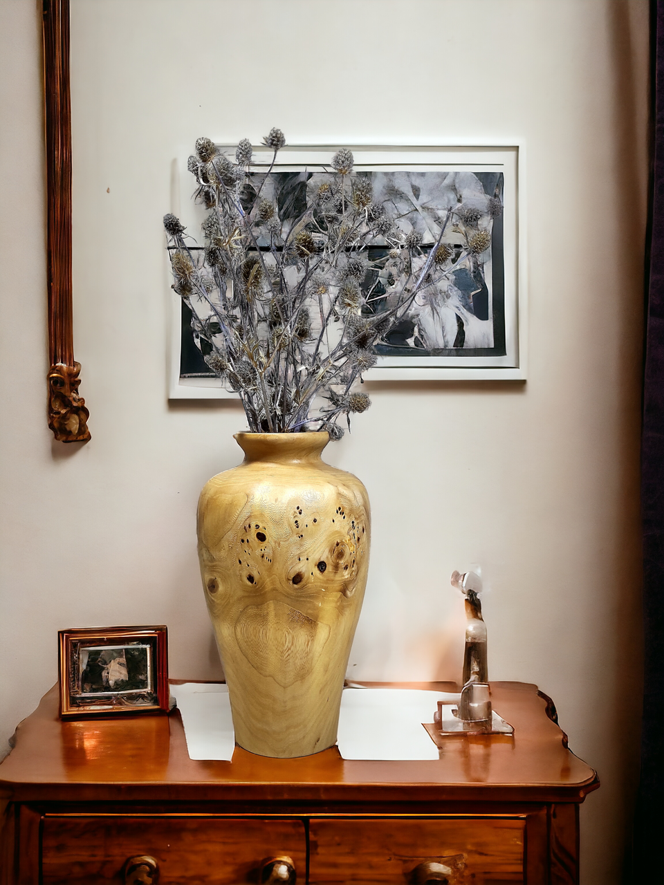 Ваза інтер'єрна для сухоцвітів капова в'язь, фото 1