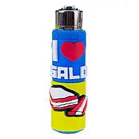 Зажигалка Clipper Caver Silicone I love Salo